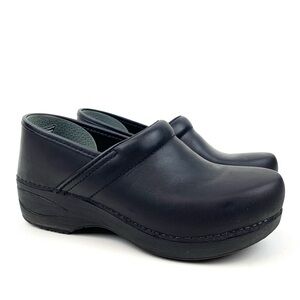 Dansko Black Leather Mules